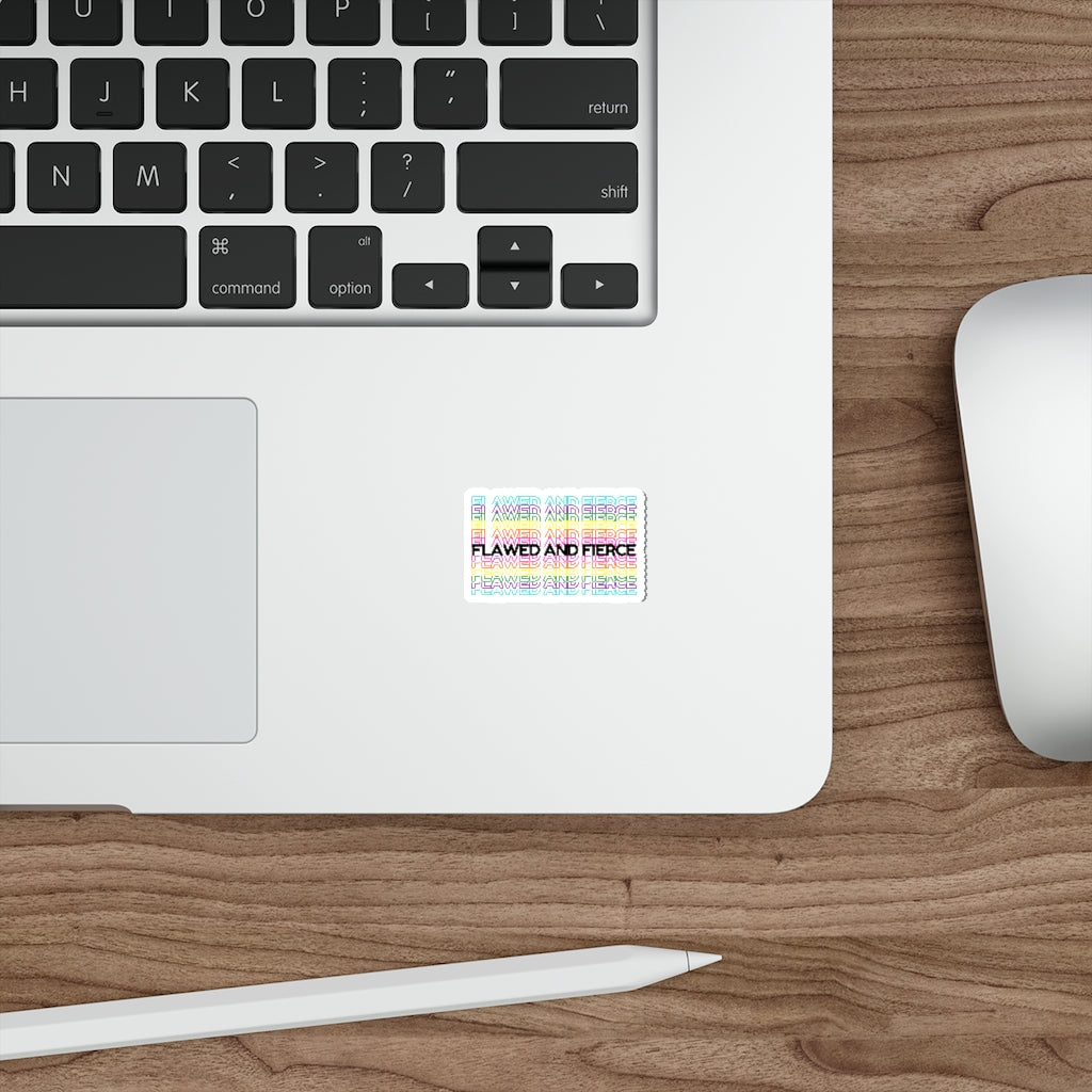 Rainbow Flawed and Fierce Die-Cut Stickers