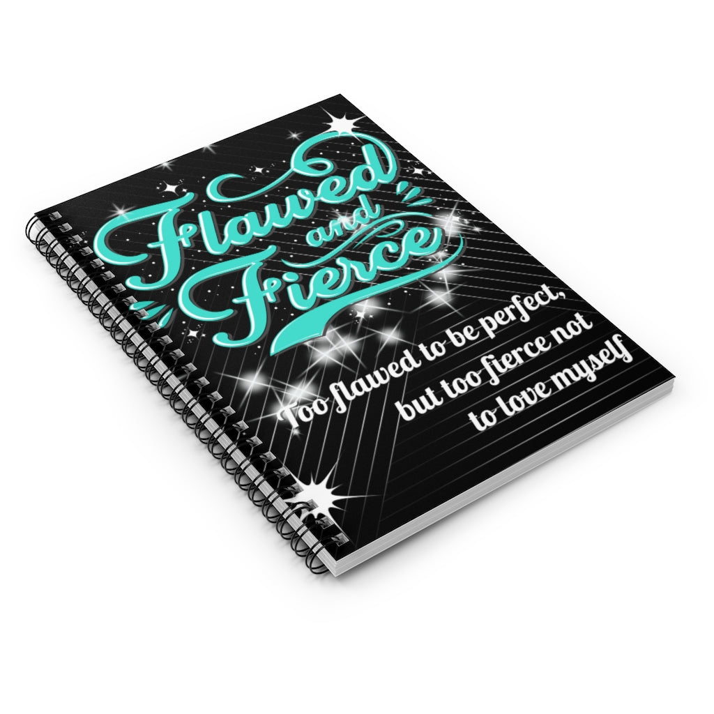 Midnight Flawed and Fierce Spiral Notebook