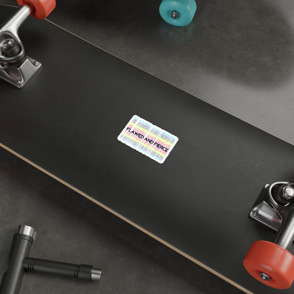 Rainbow Flawed and Fierce Die-Cut Stickers