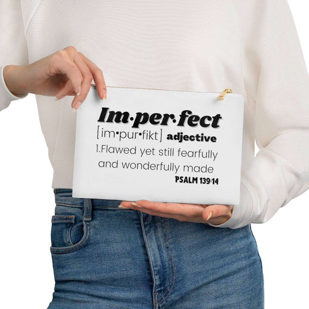 Imperfect Definition Cotton Canvas Cosmetic Bag