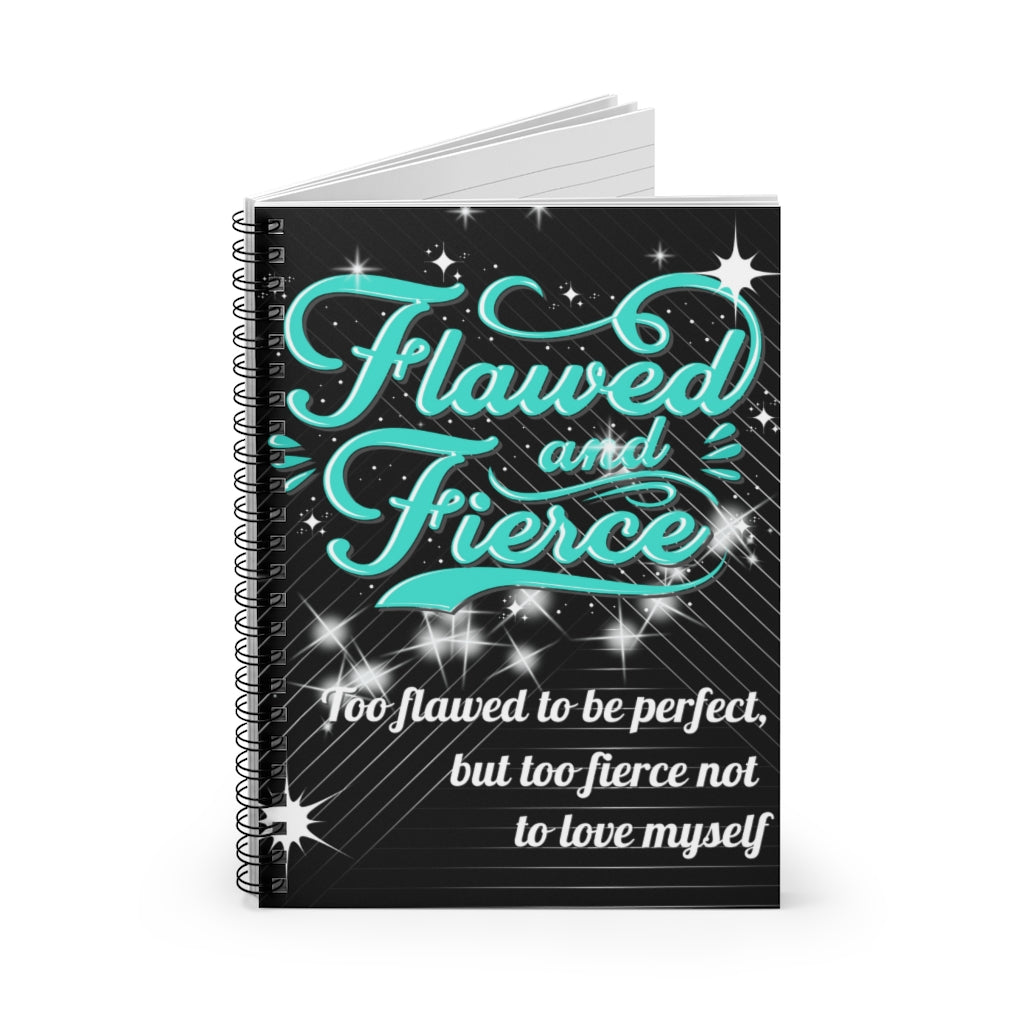 Midnight Flawed and Fierce Spiral Notebook