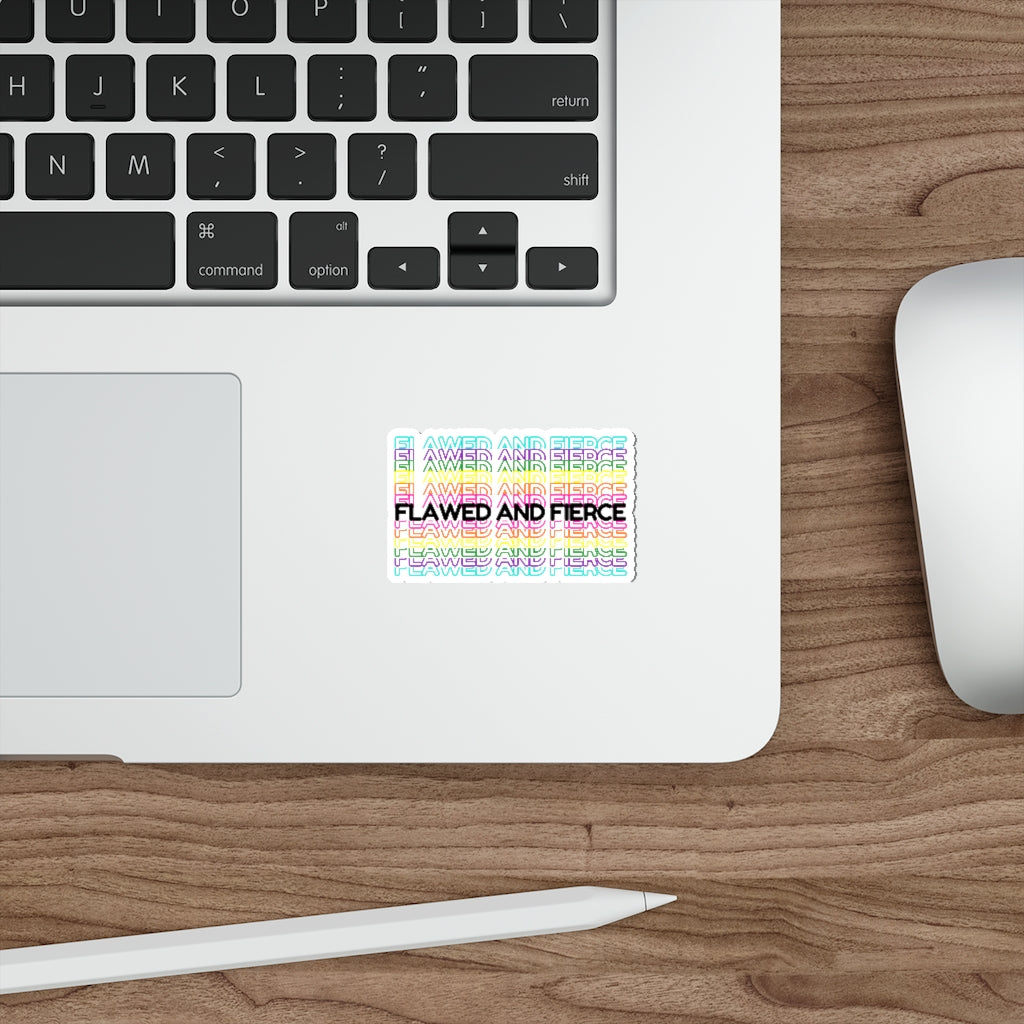 Rainbow Flawed and Fierce Die-Cut Stickers