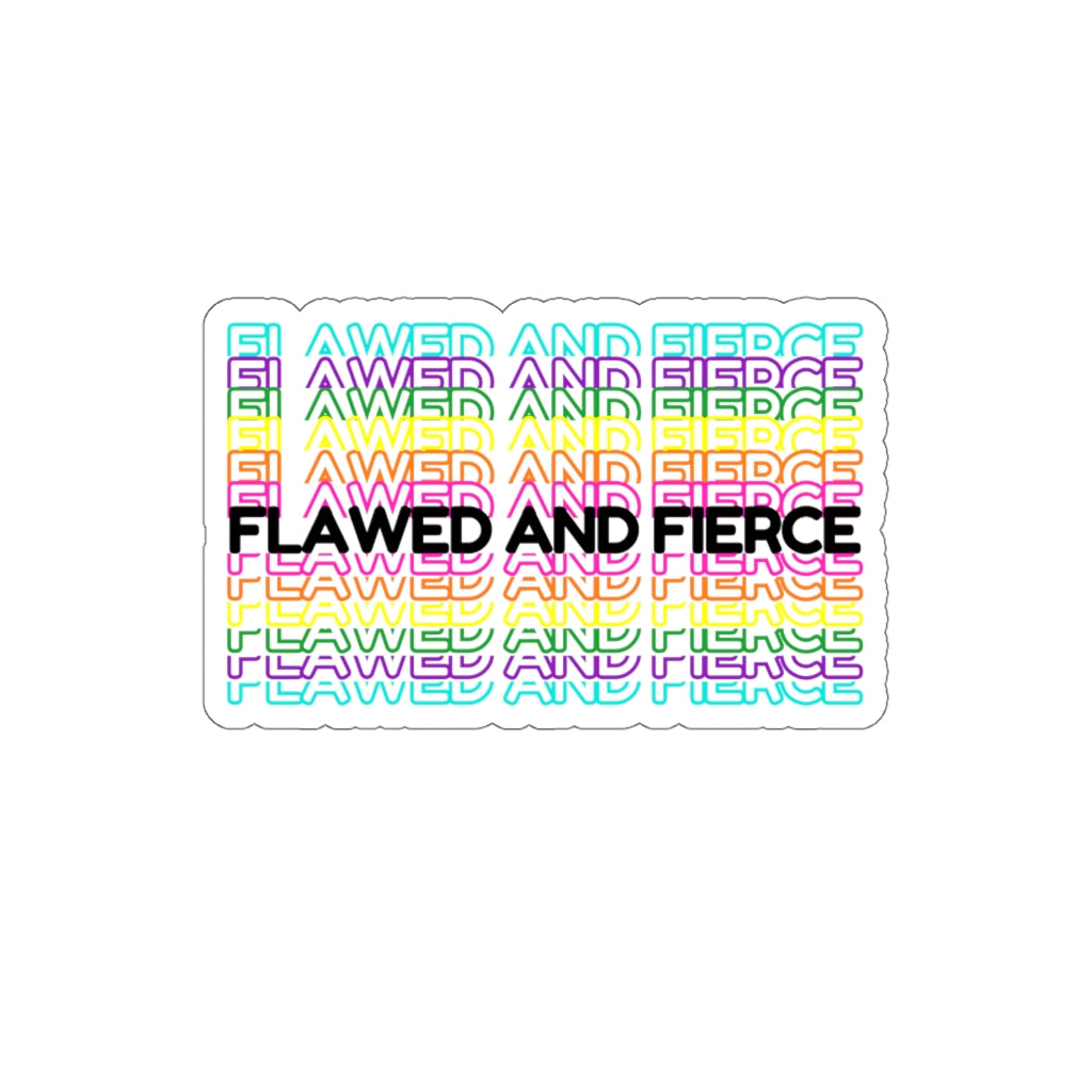 Rainbow Flawed and Fierce Die-Cut Stickers