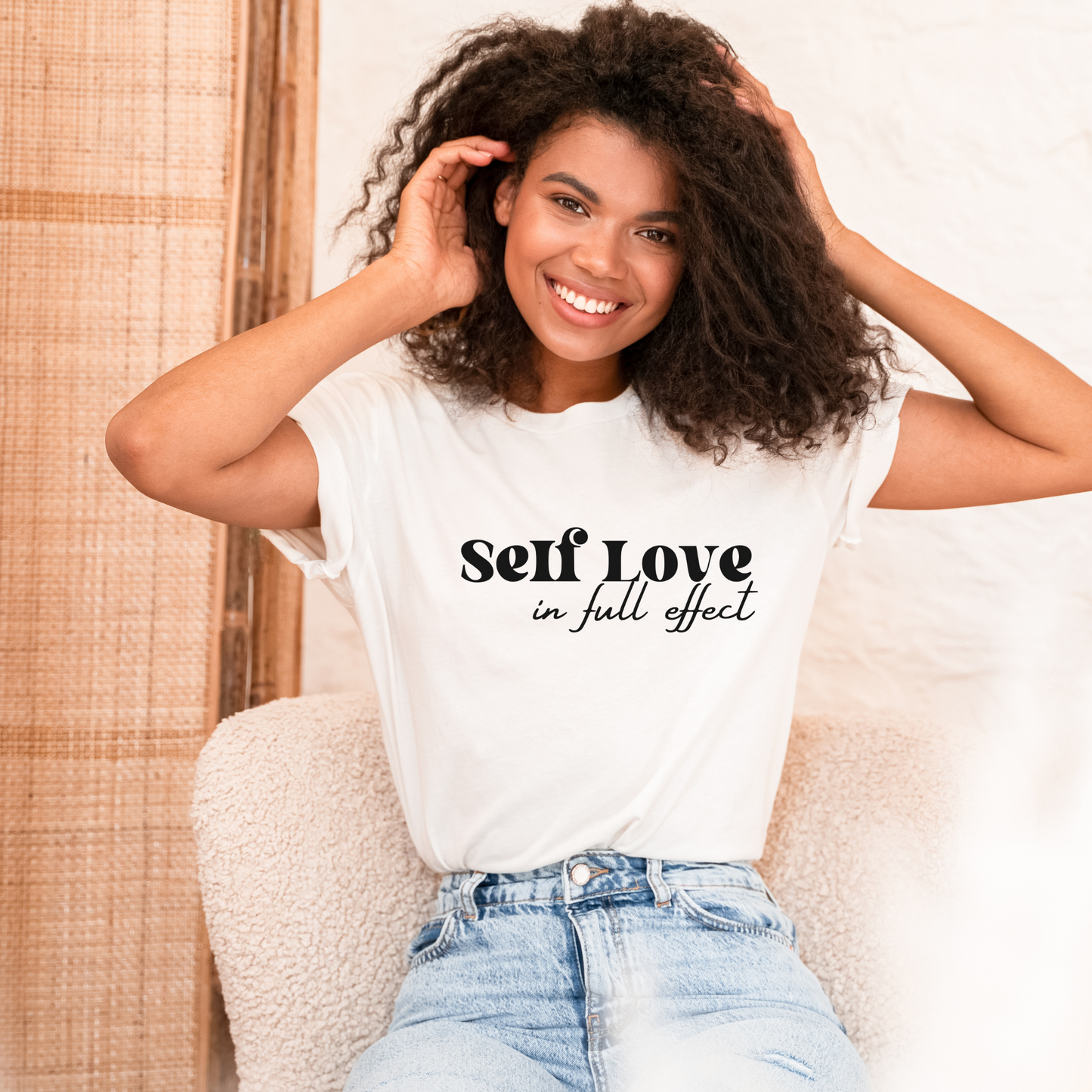 Self Love in Full Effect White Tee