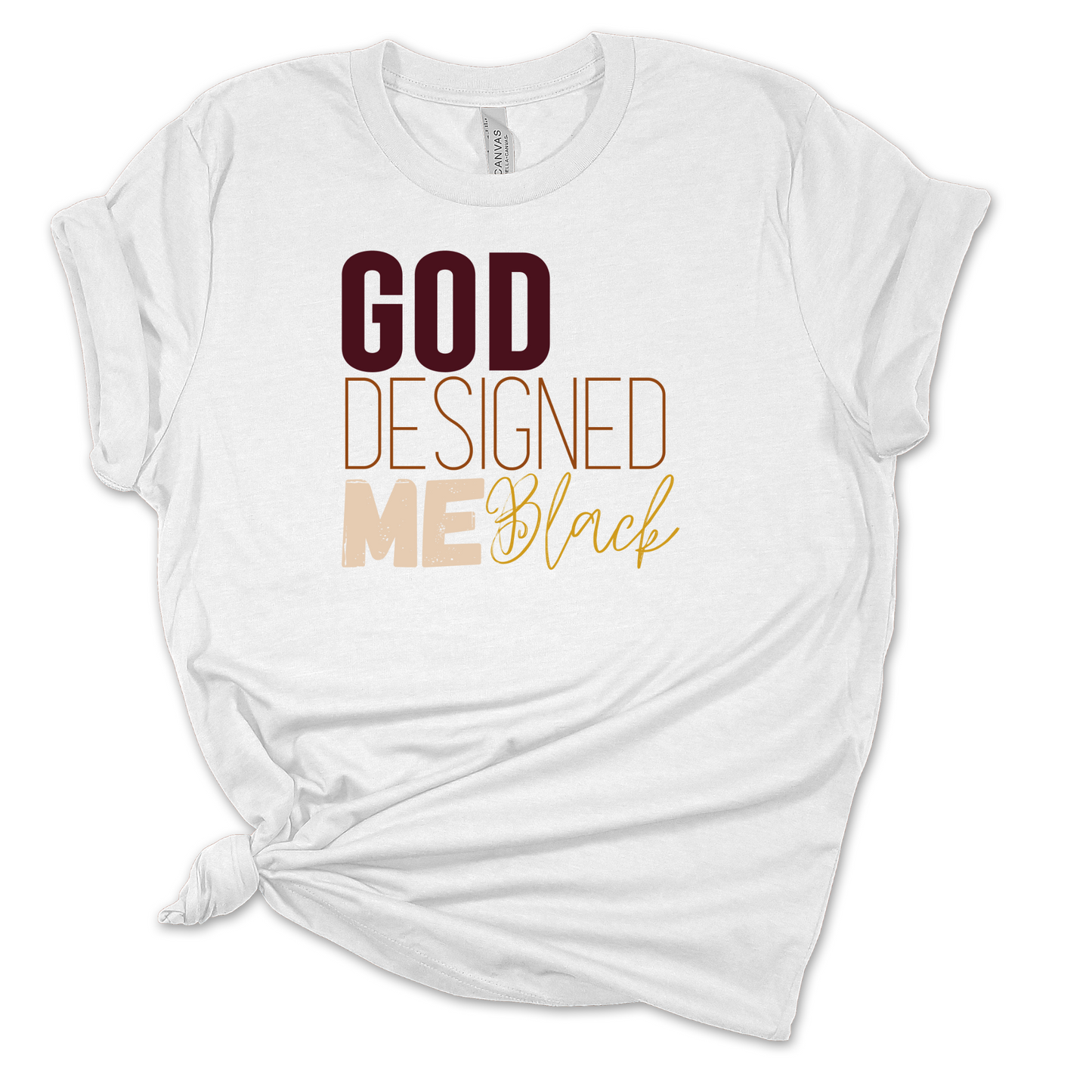 Melaninated God Designed Me Black Unisex Tee