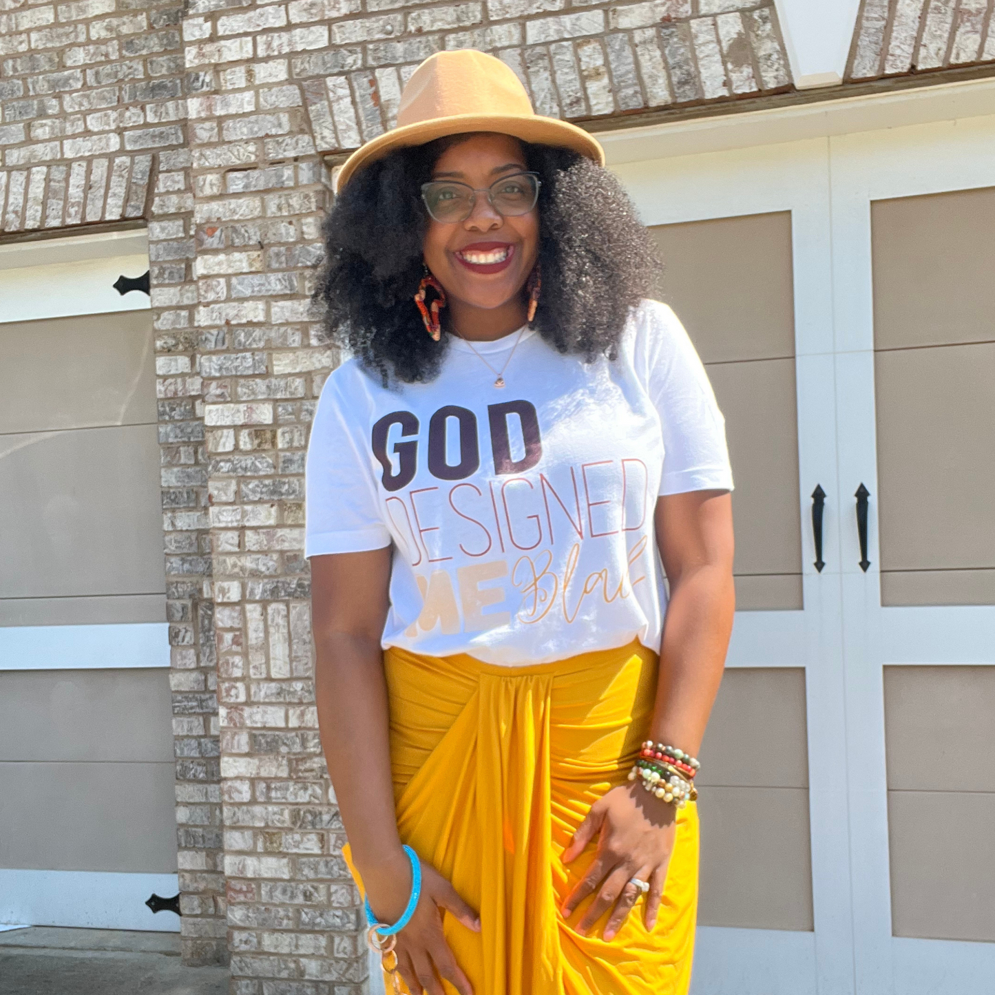 Melaninated God Designed Me Black Unisex Tee