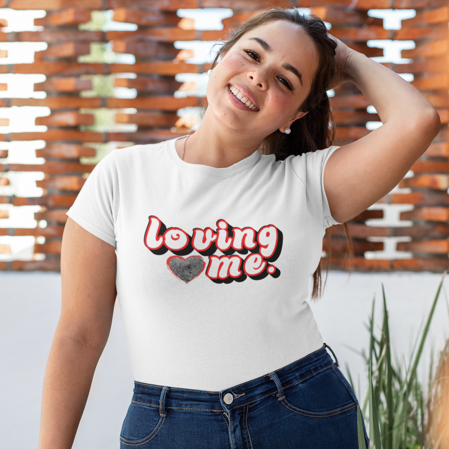 Loving Me White Tee