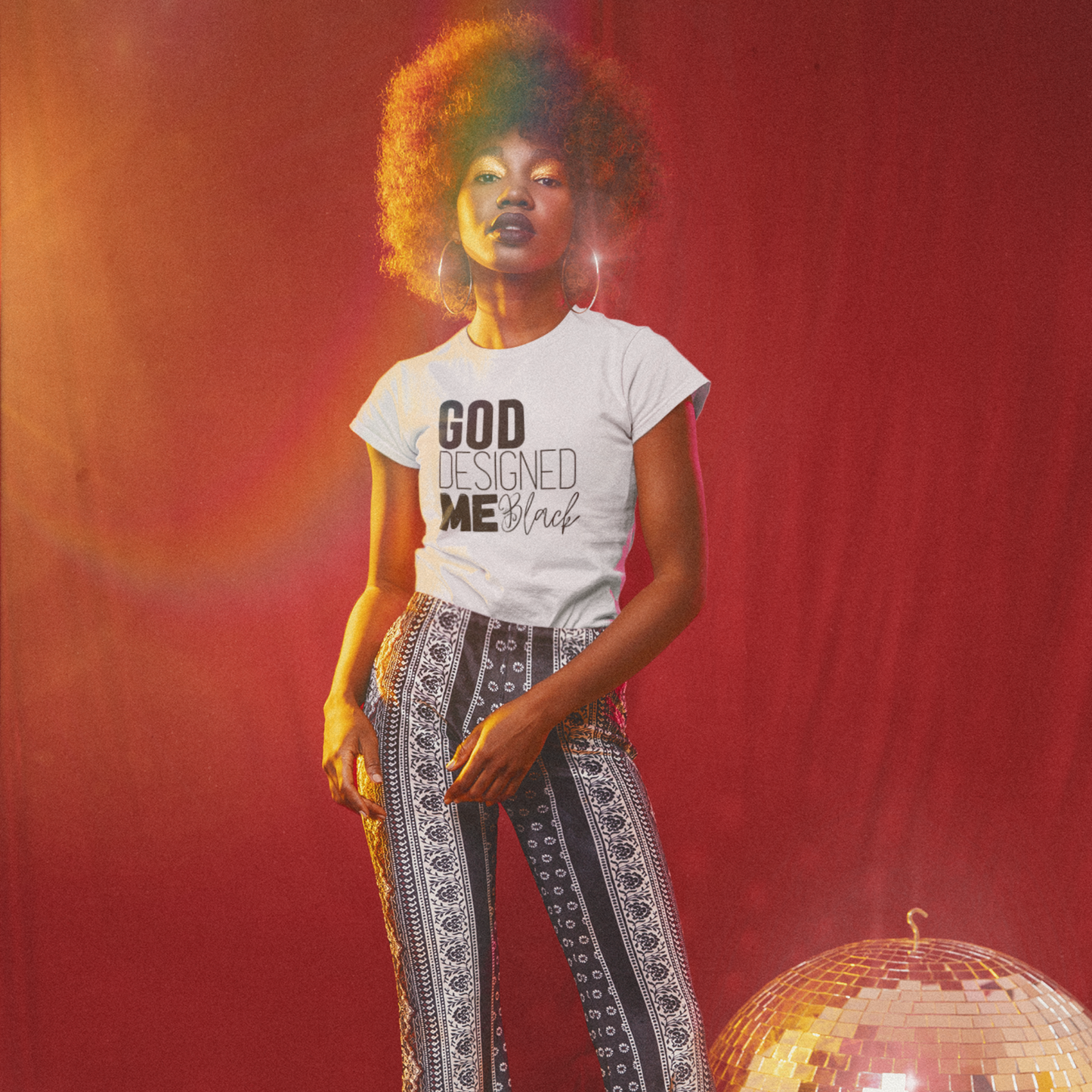 God Designed Me Black White Unisex Tee