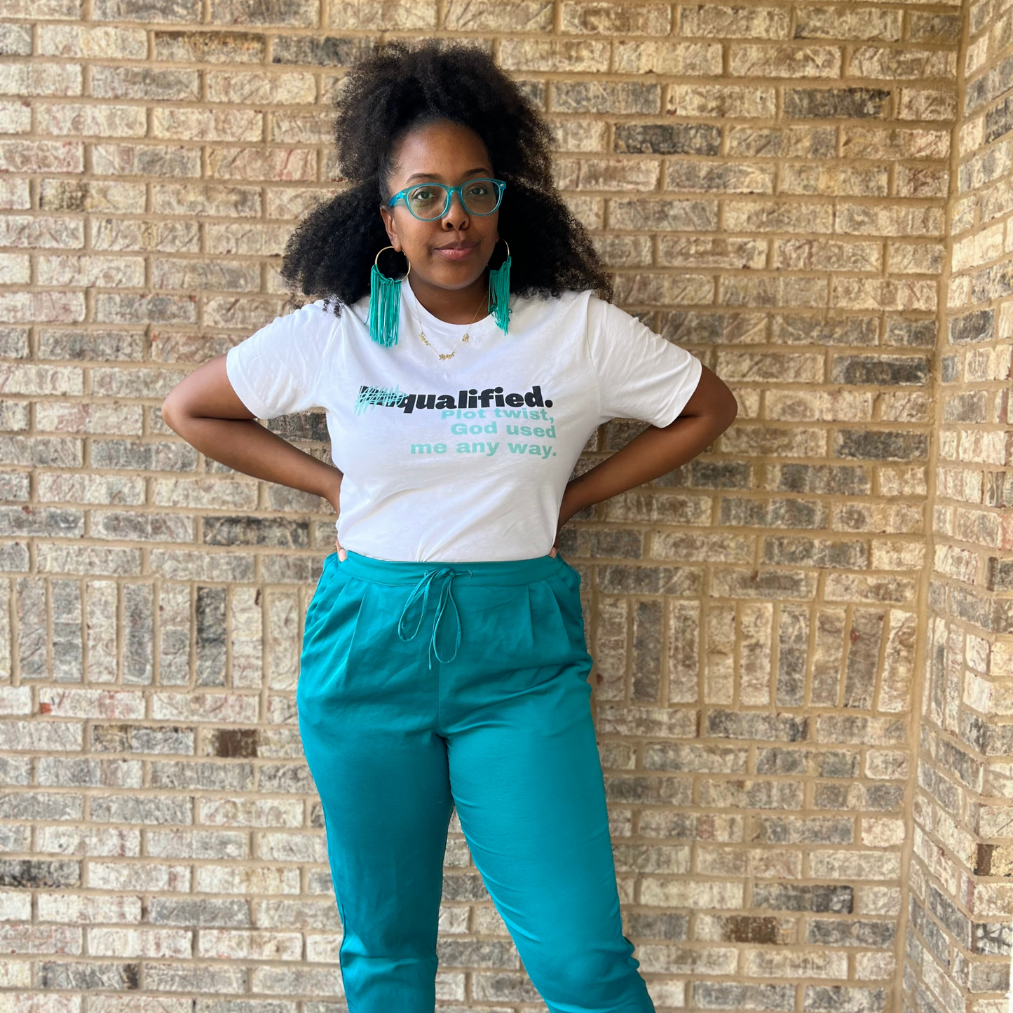 Unqualified Plot Twist White Tee
