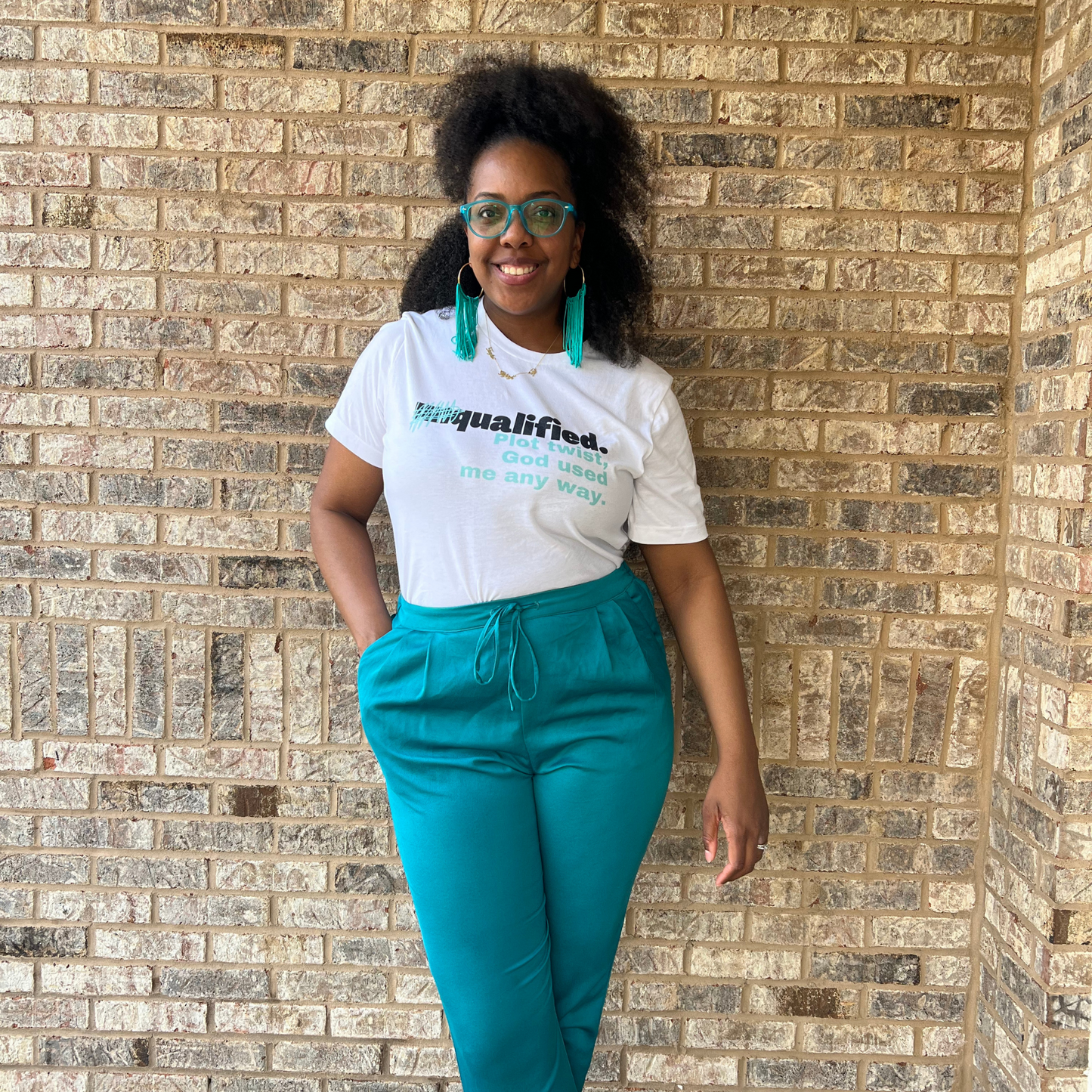 Unqualified Plot Twist White Tee