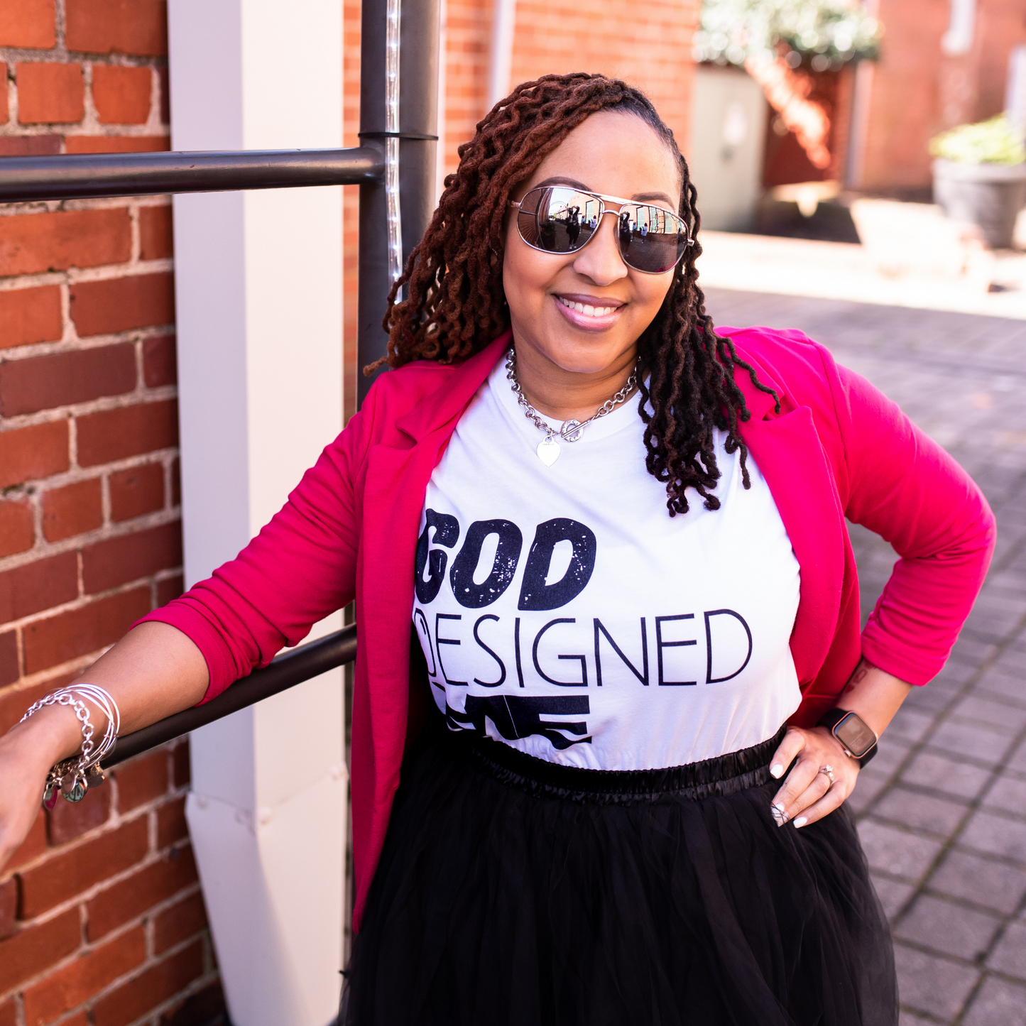 God Designed Me Signature White Tee