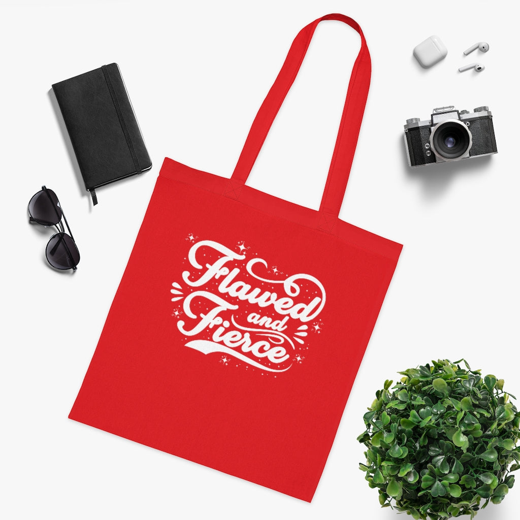 Flawed and Fierce Cotton Tote Bag