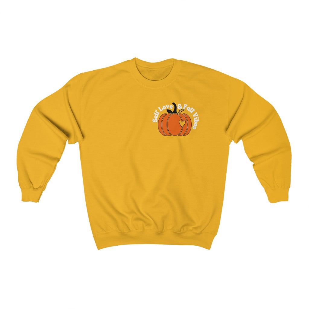 Self Love and Fall Vibes Pocket Graphic Sweatshirt