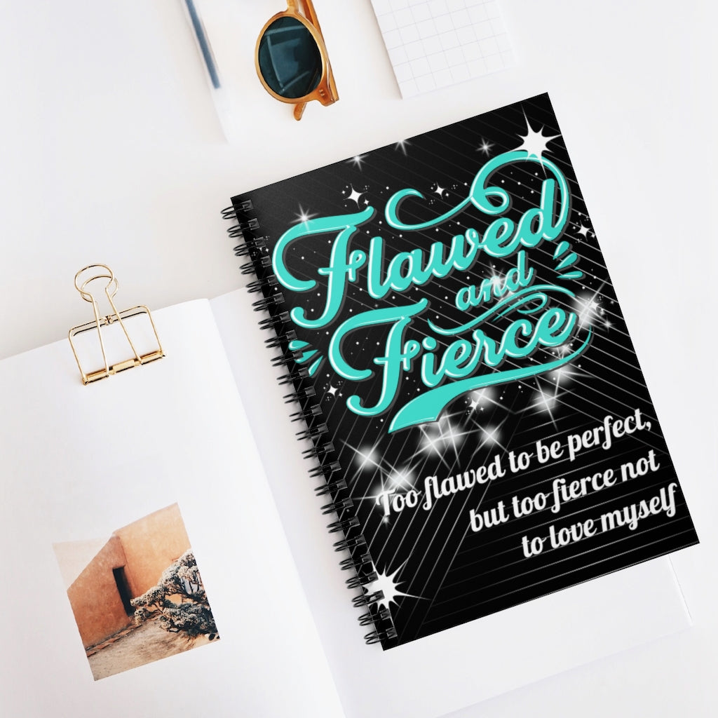 Midnight Flawed and Fierce Spiral Notebook