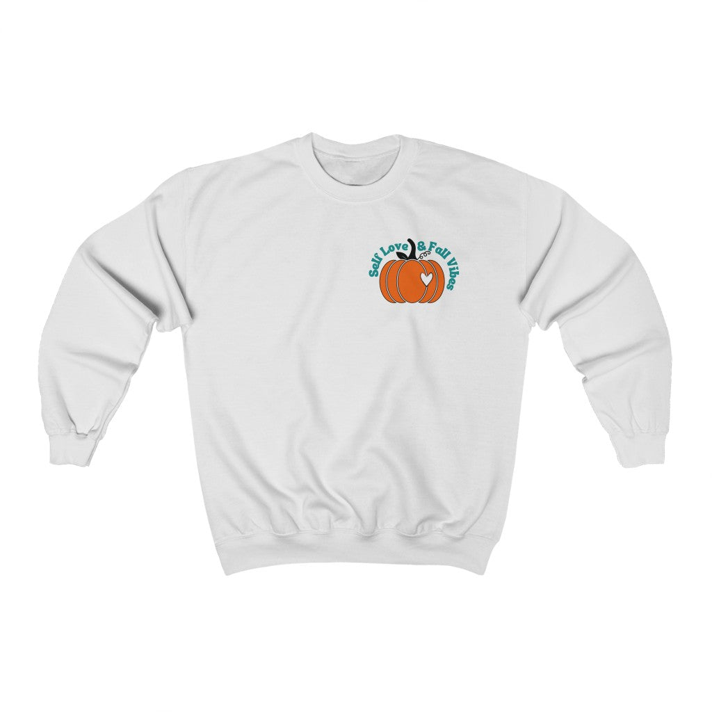 Self Love and Fall Vibes Pocket Graphic Sweatshirt