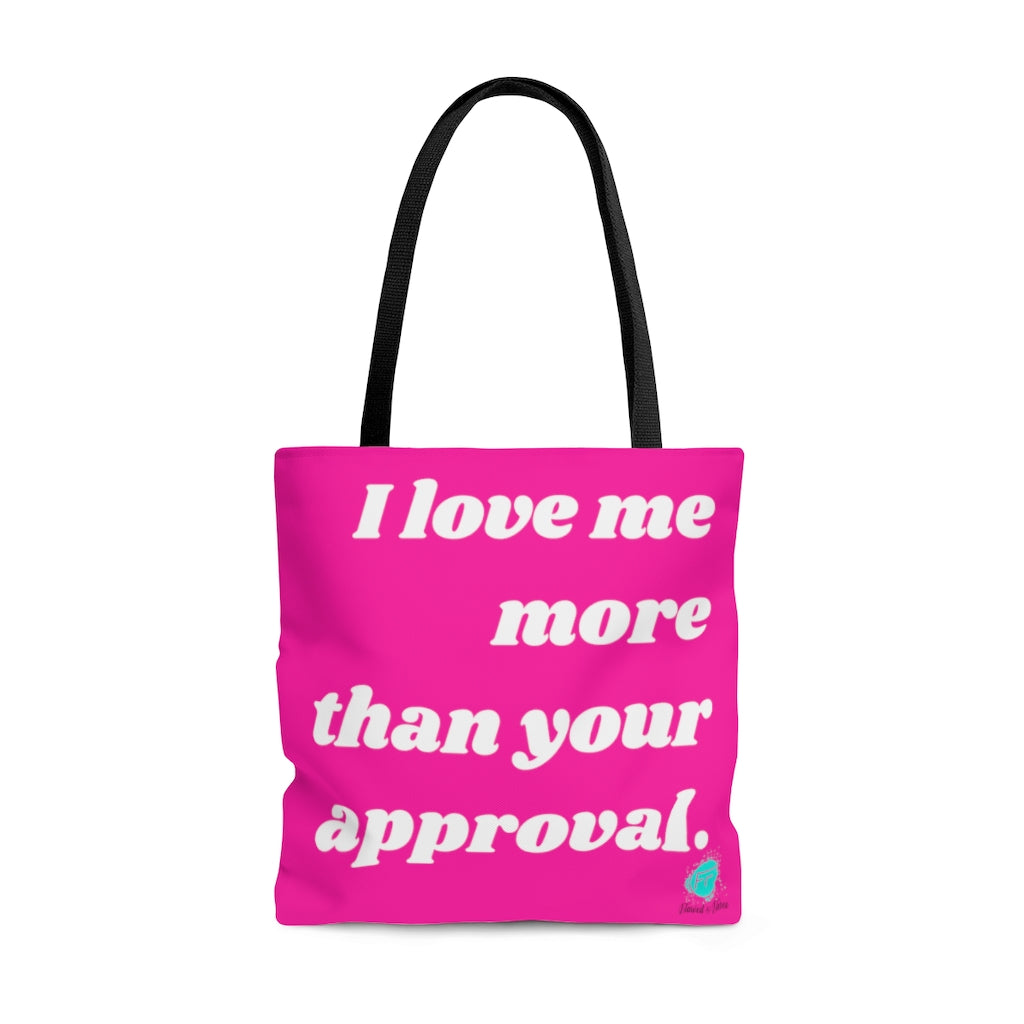 I Love Me More Pink Tote Bag