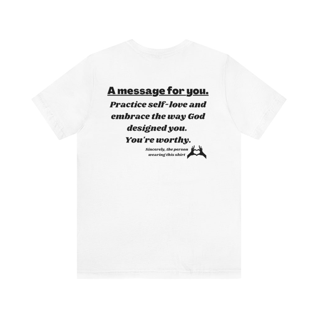 BACK message tee white-