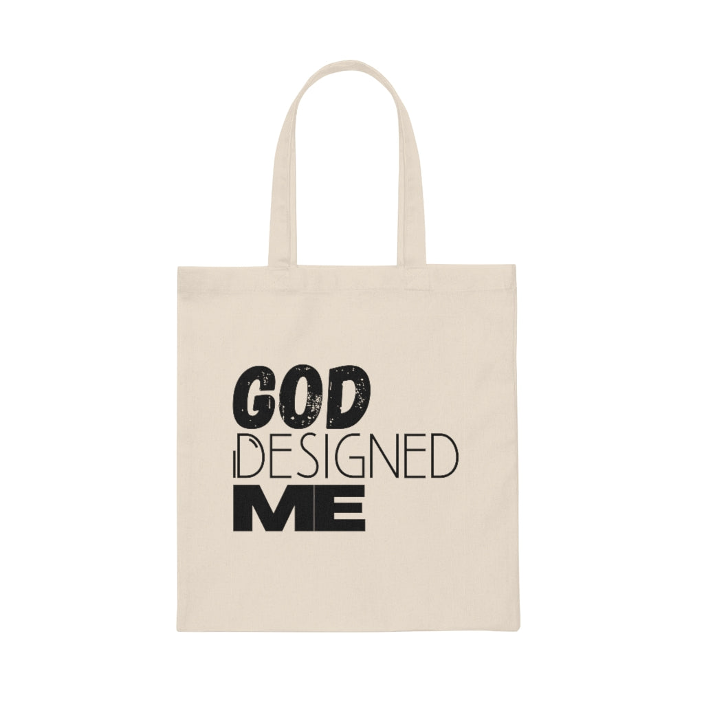 God Designed ME Large Canvas Tote Bag