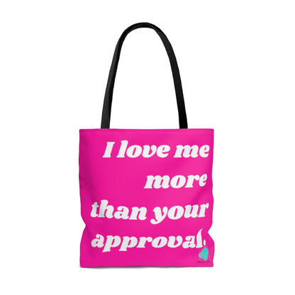 I Love Me More Pink Tote Bag