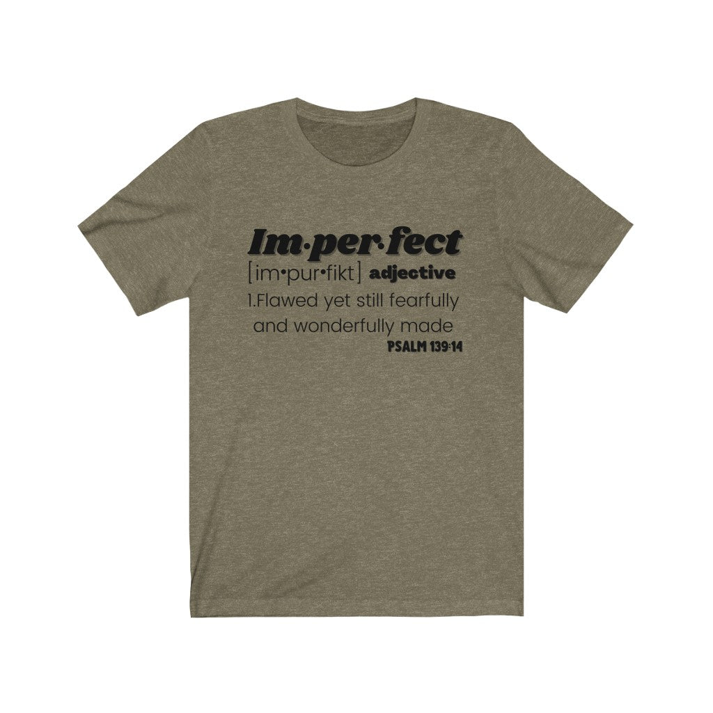 Imperfect Definition Unisex Tee in Black