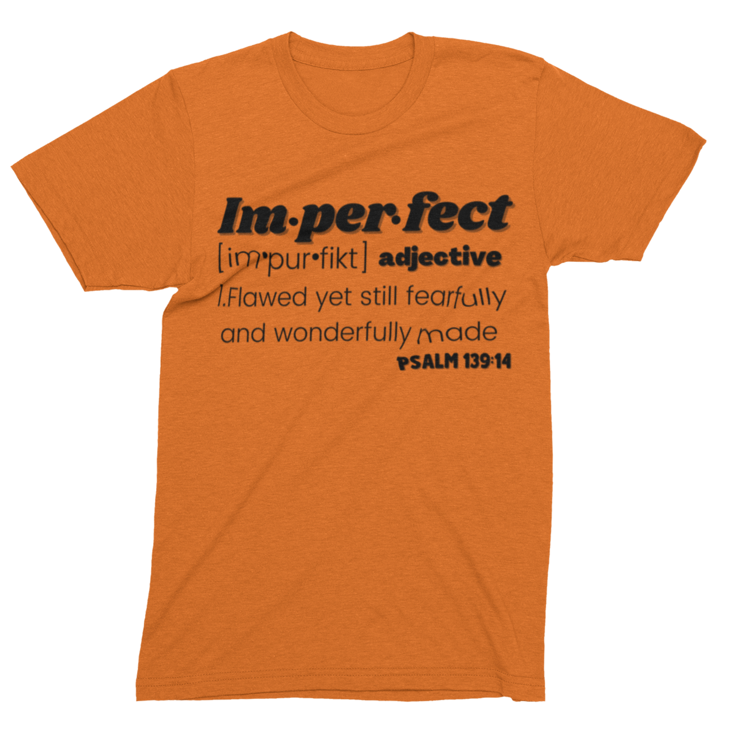 Imperfect Definition Unisex Tee in Black