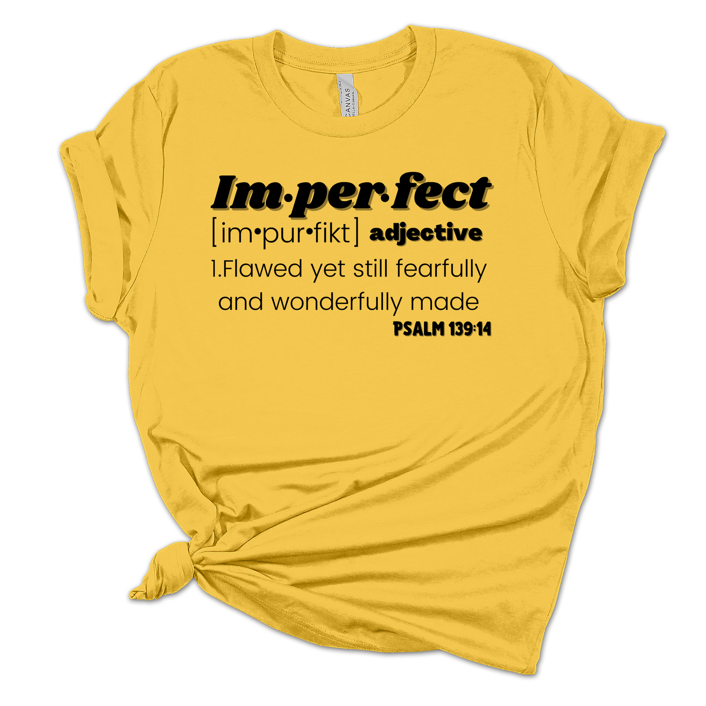 Imperfect Definition Unisex Tee in Black