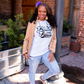 Flawed and Fierce in Black Signature White Tee