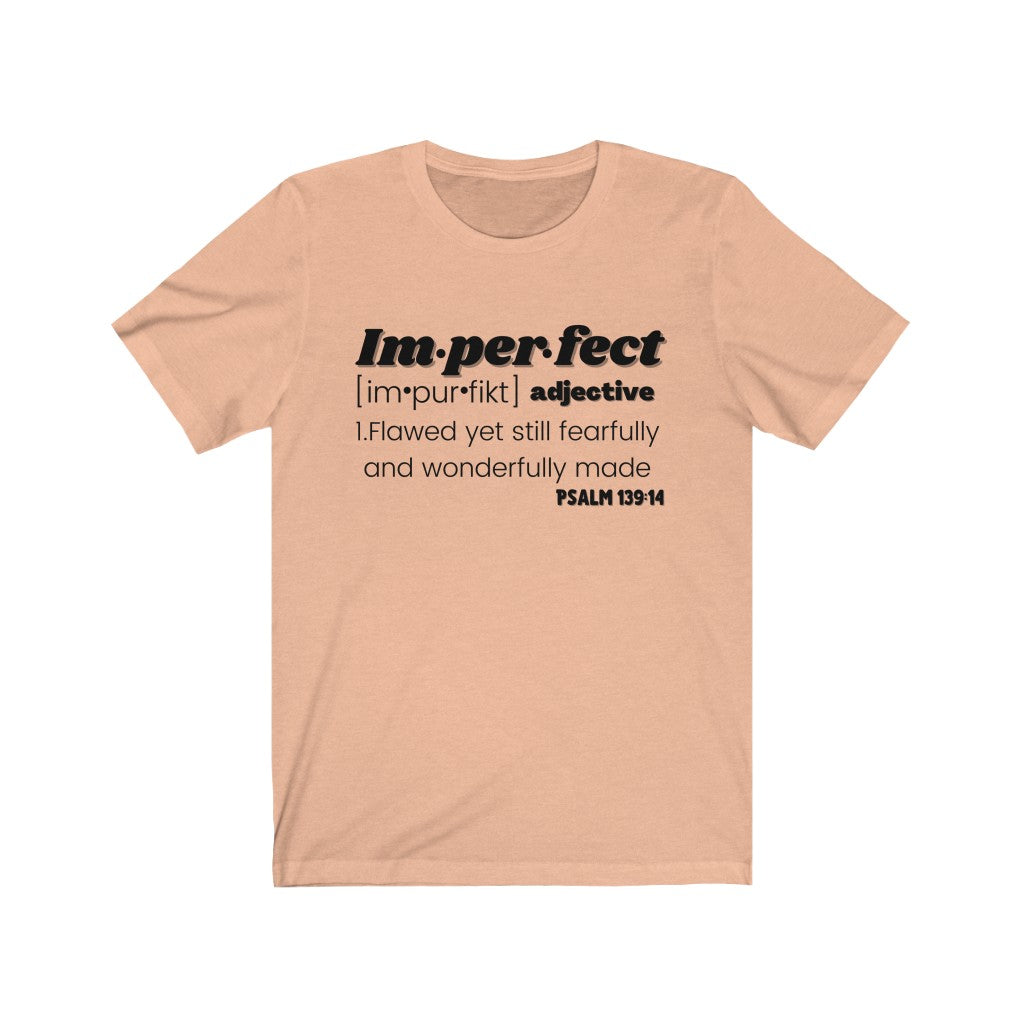 Imperfect Definition Unisex Tee in Black