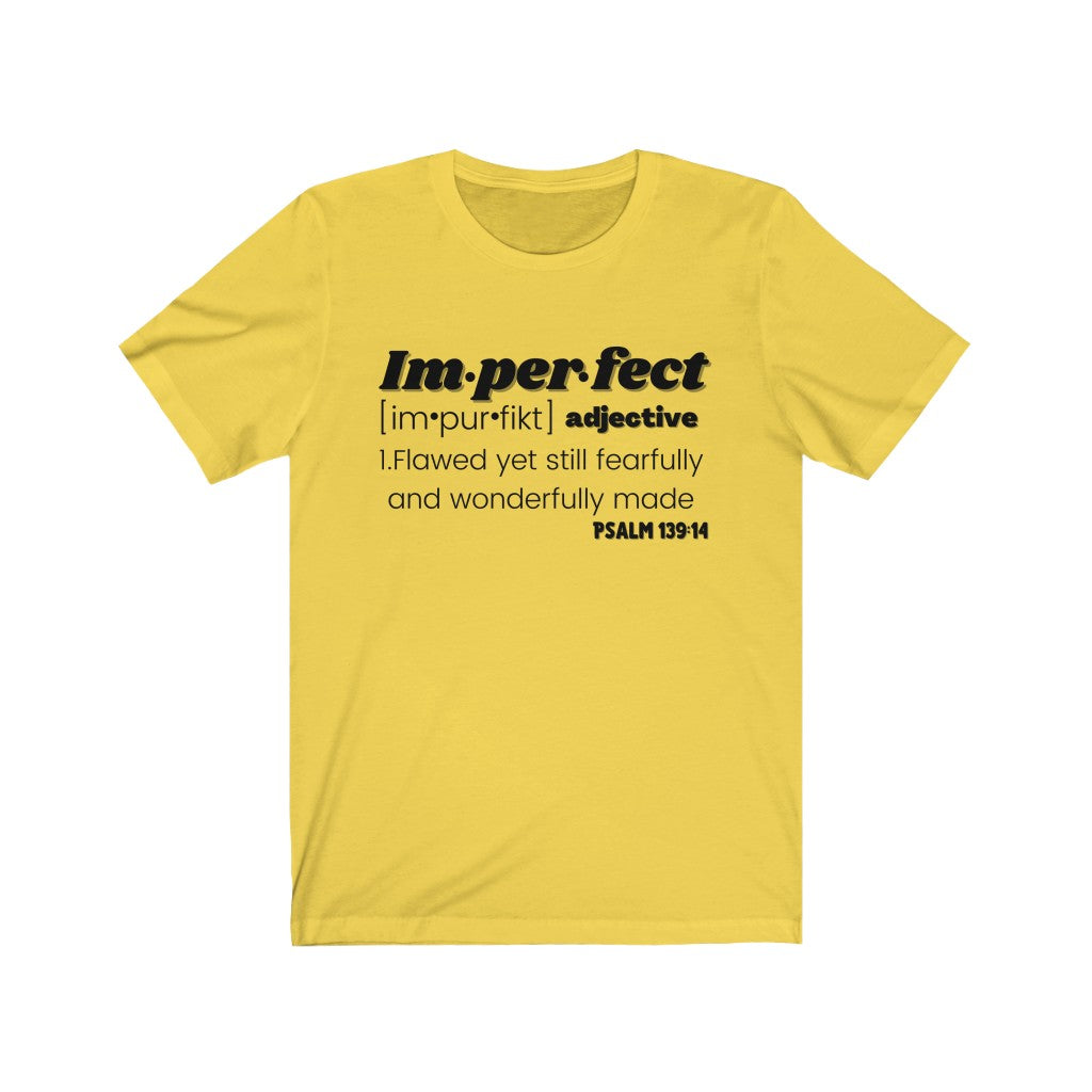 Imperfect Definition Unisex Tee in Black