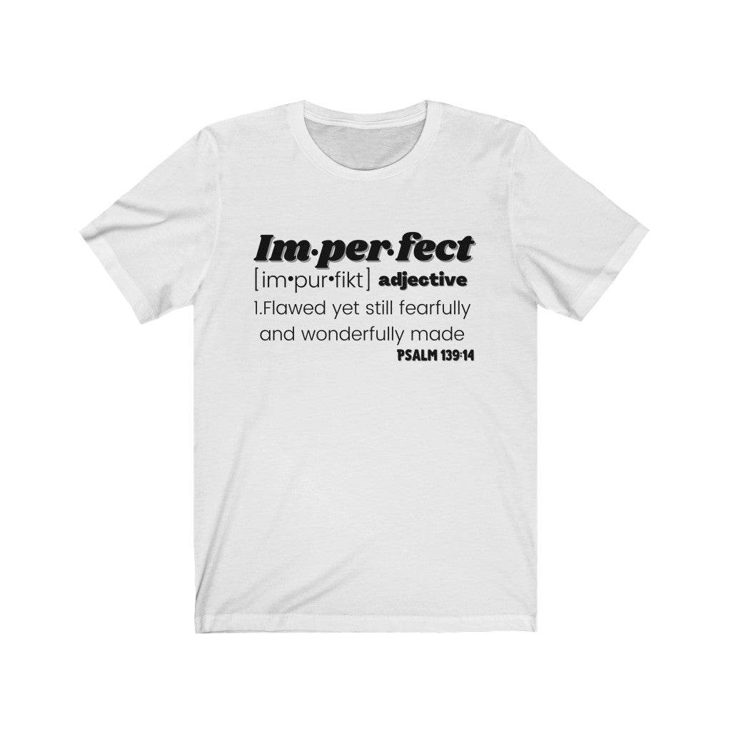 Imperfect Definition Unisex Tee in Black