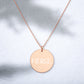 Fierce Engraved Circle Pendant Sterling Silver Necklace