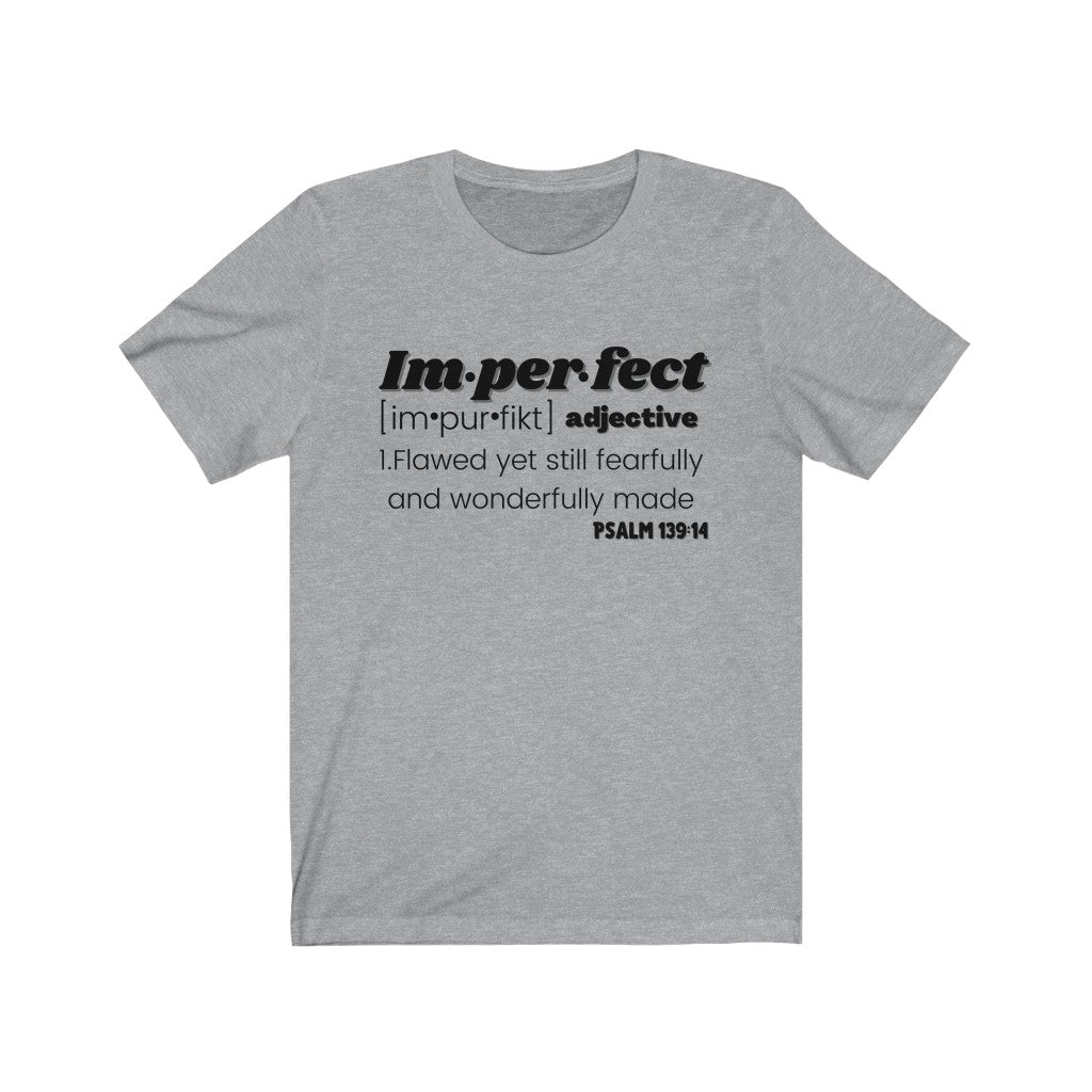 Imperfect Definition Unisex Tee in Black