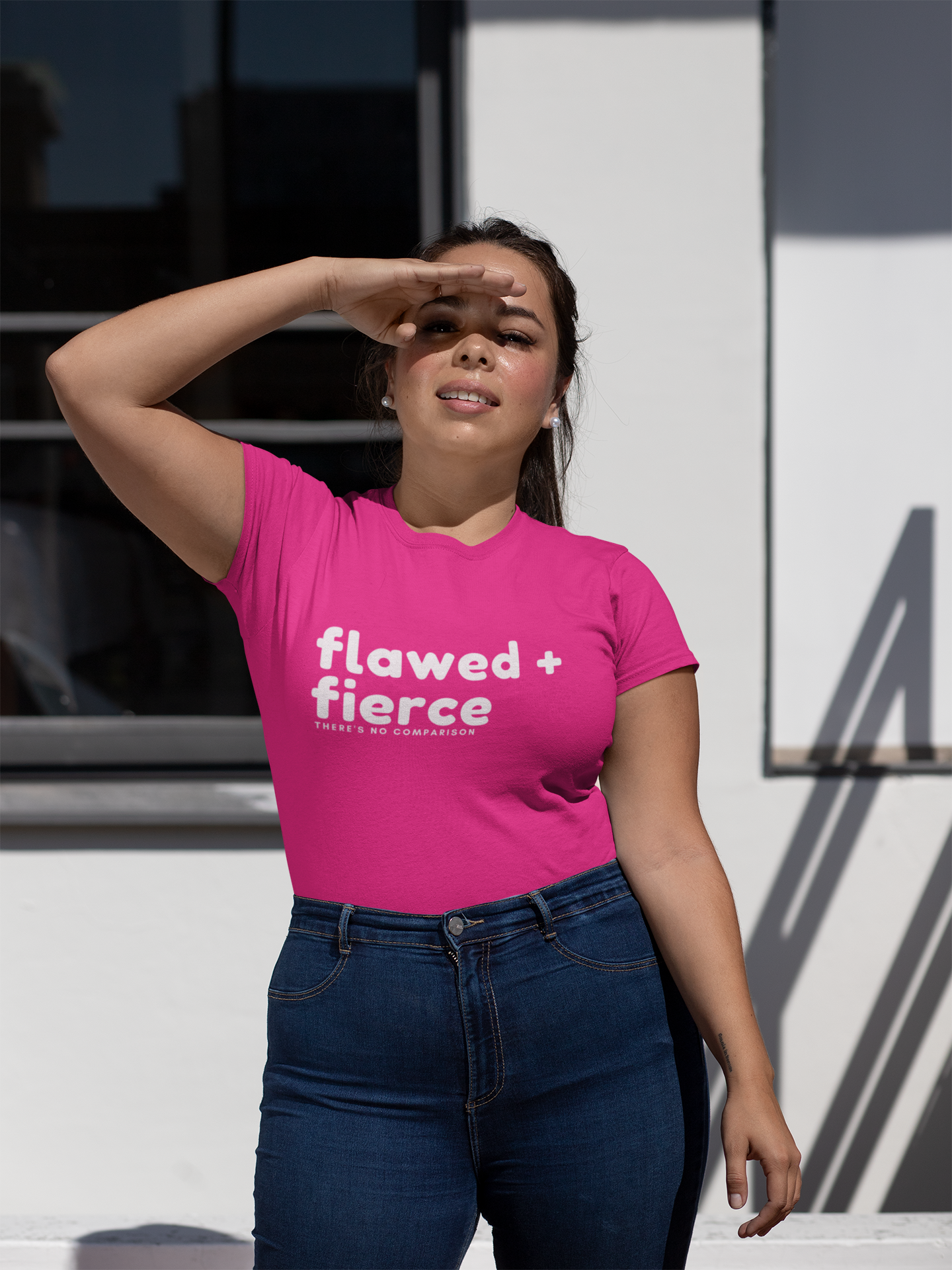 Flawed and Fierce Women's Fitted Tee