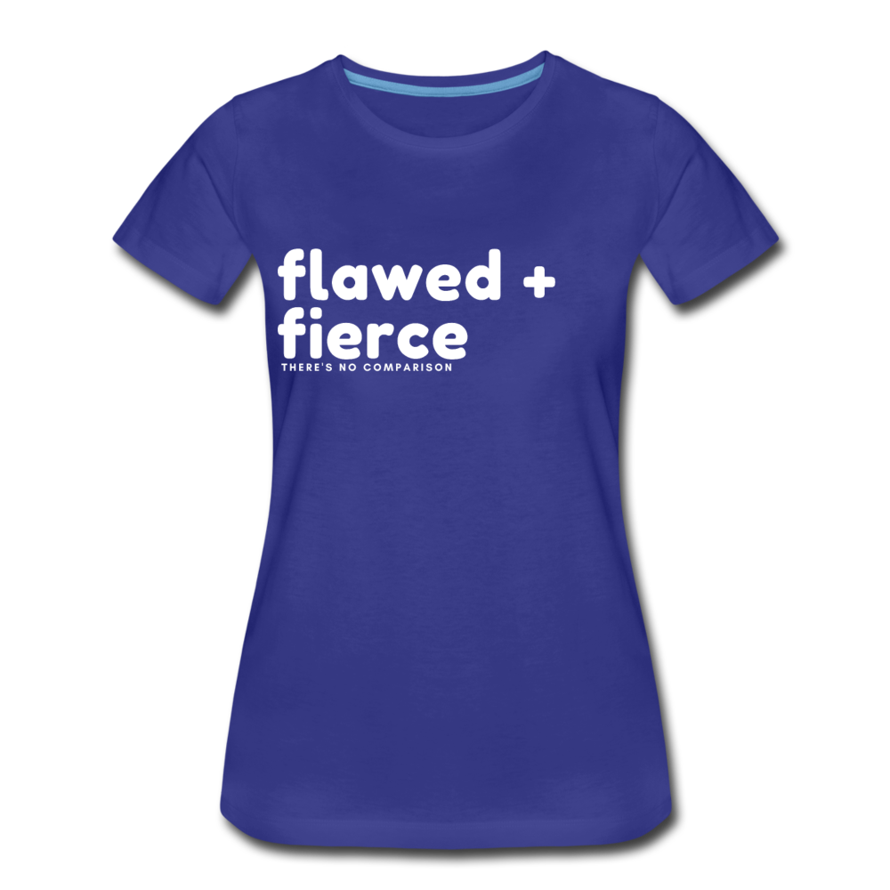 Flawed and Fierce Women's Fitted Tee - royal blue